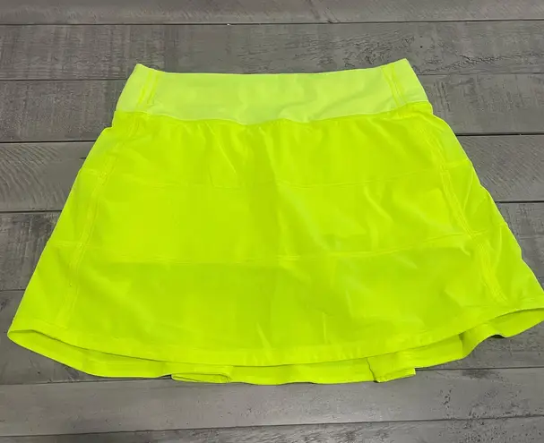 Lululemon Pace Rival Mid-Rise Skirt 15" Length *Tall Highlight Yellow