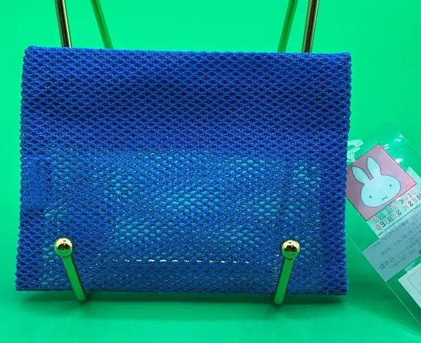 A Cool Rare NWT Dick Bruna Miffy Small Bright Blue Lightweight Net Small Zip Bag