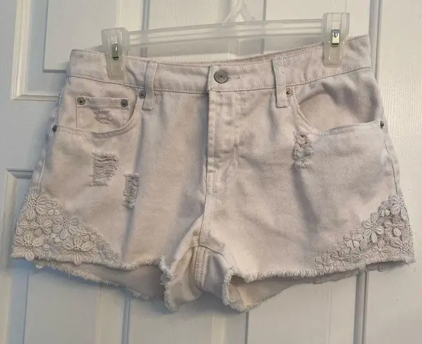 Mossimo Short Lace White Cotton Short Shorts sz 6