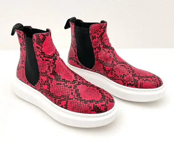 Cordani Red Snakeskin Calzature Preston Chunky Sole Sneaker Women's size 7