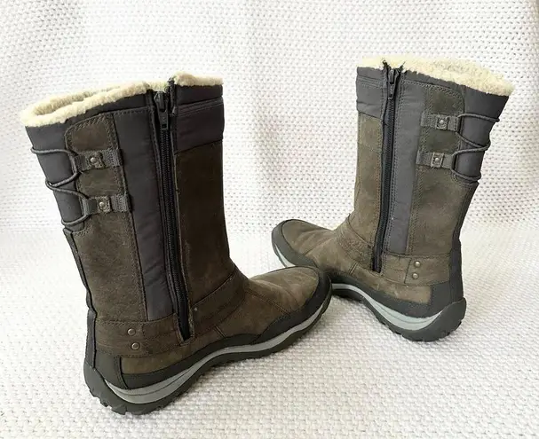 Merrell Grey Pewter Mid Calf Murren Waterproof Hiking Zip Boots Lined 10 J02165