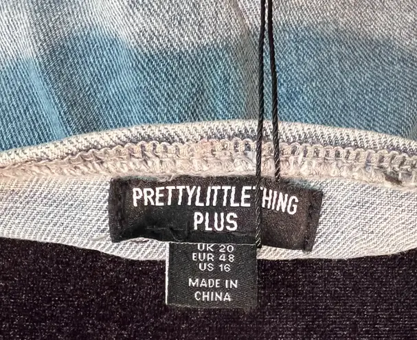 Pretty Little Thing PLT Jean Lace Up Sleeveless Crop Top - plus size 12 16 22  - Image 5