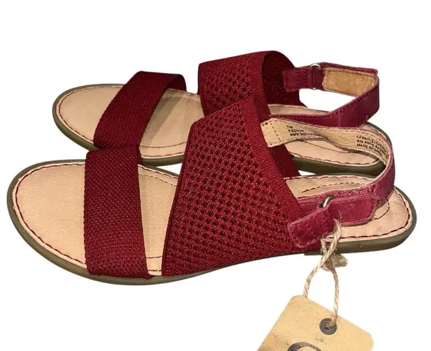 NEW Born Red Knit Hanz Sandals Shoes size 7