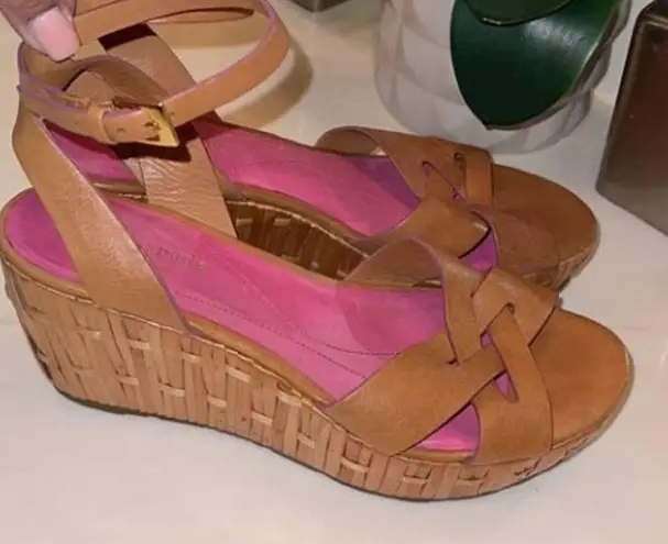 Kate Spade  Rattan Platform Wedge Sandals Sz. 11