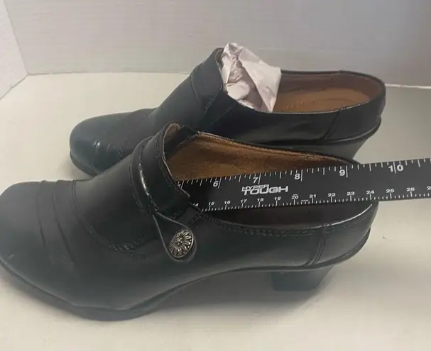 Earth Spirit CLASSICS Elaine Women’s Black Mules Size 7 Leather Slip On SEE DESC