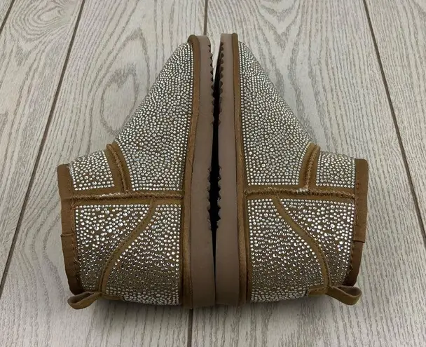 I.N.C. International Concepts Ariee Mini Cold Weather Booties 9M Tan Bling $60 Size 9