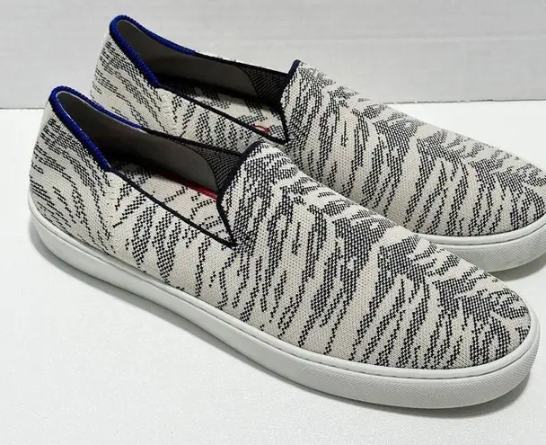 Rothy's Rothy’s Maritime Tiger Sneaker Stripe Slip On Retired Shoes White Gray 11.5