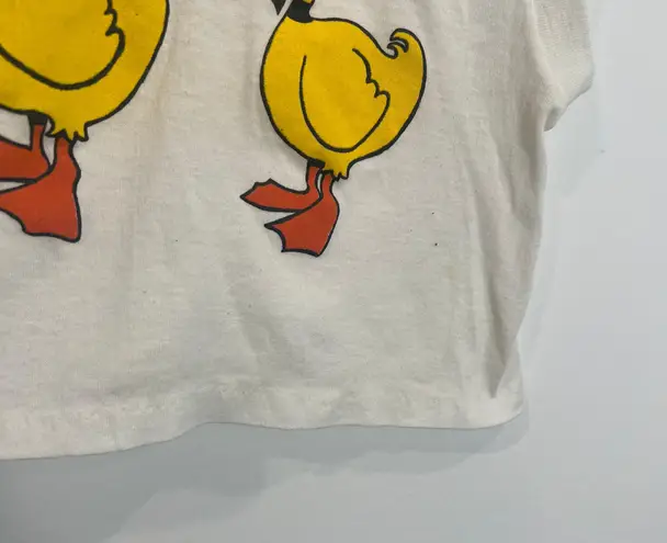 Vintage Boxy Cropped Yellow Ducks Sleeveless T