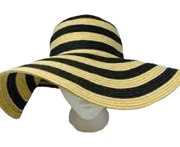 J CREW Stripe Sun Hat Black