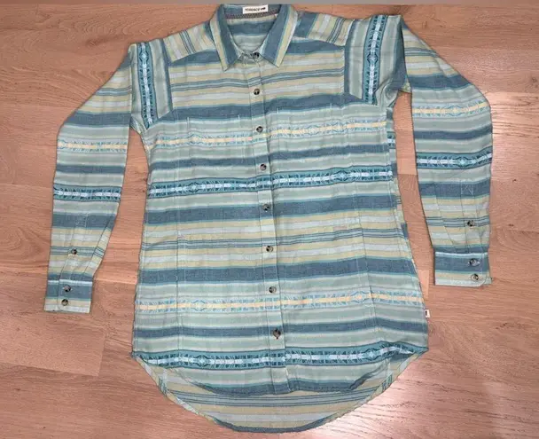 Toad & Co Women's Cairn Long Sleeve Shirt deep water size XS