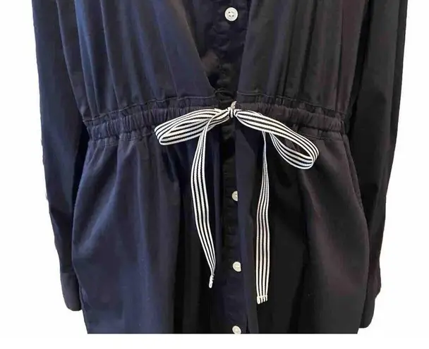 1901 Nordstrom Cinched Waist Long Sleeve Navy Blue Dress Size XL