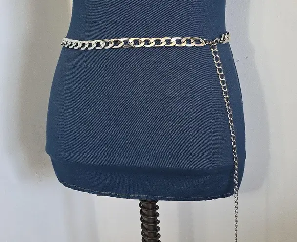 Boutique Silver Cuban Link Chain Belt