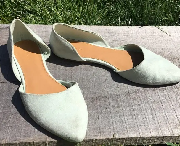 Forever 21 F21 Mint Green D’Orsay Ballet Flats Shoes Loafers