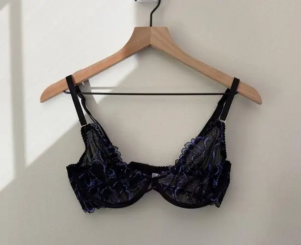 Savage X Fenty Lace Underwire Bra Bralette Adjustable Spaghetti Straps Sparkly