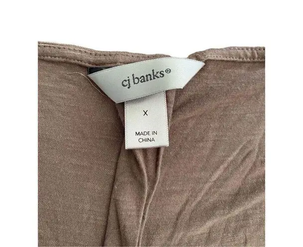 Cj Banks Wide Strap Sweater Tank Top Formal Career Workwear Tan Size XL