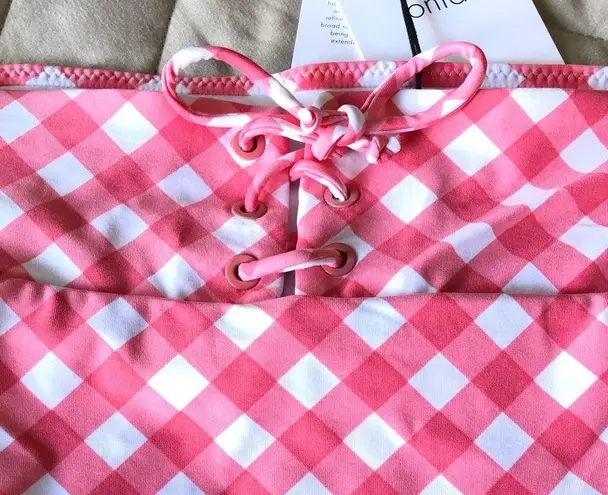 ONIA  Susana Bottom Pink Gingham High Waisted L