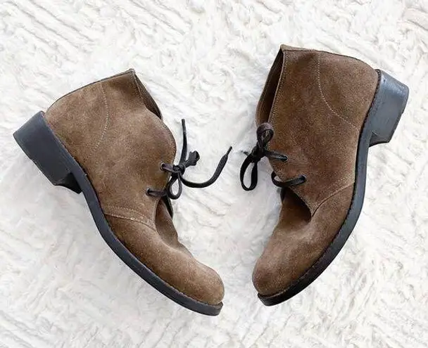 Bottega Veneta Brown Suede Lace up Chukka Boots