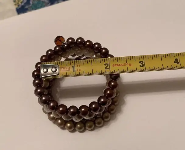 Women’s Stretchy Spiral Bracelet Cuff Beaded Multi Color