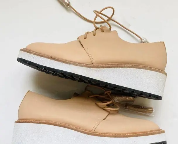 Loeffler Randall Leather Oxfords with platform in TAN