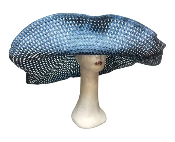 SOMETHING SPECIAL Blue Extra Wide Brim Hat