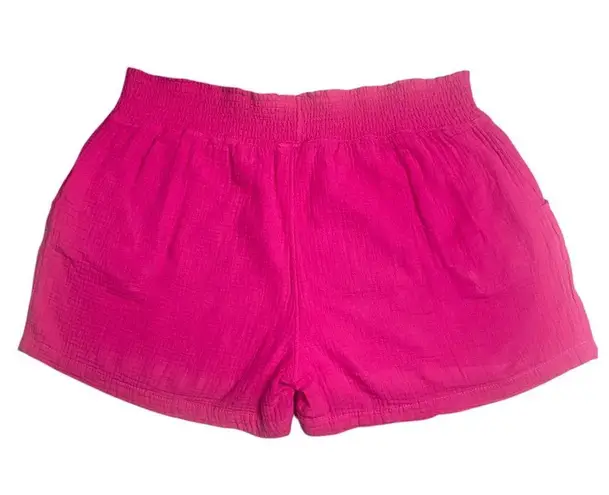 Three Dots  Size 2xl Hot Pink Double Gauze Pull On Shorts Beachy Stretch Waist thumbnail 2