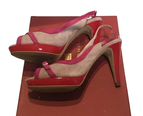Sasha London Joyce Red Combo Shoes Pink Size 8.5