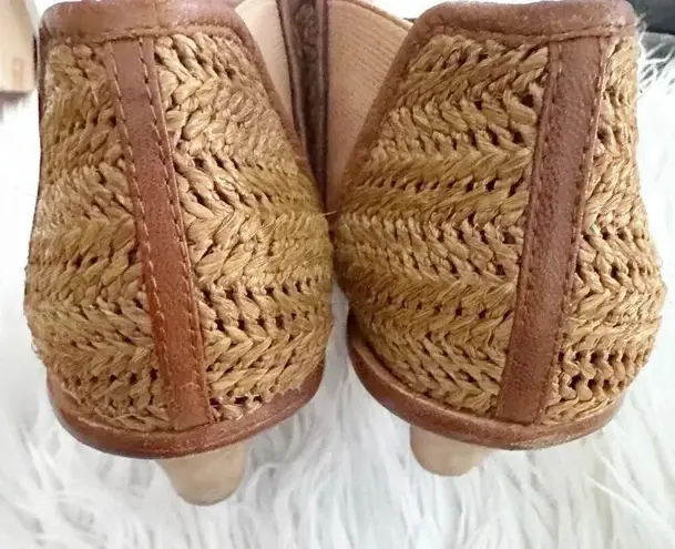MATT BERNSON | Woven Marlow Soft Raffia Honey Tan Booties | Size 8
