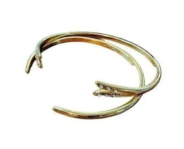 NEW Michelle Campbell Rachel Zoe Gold Tone Talon Faux Jewel Beach Bracelet Set