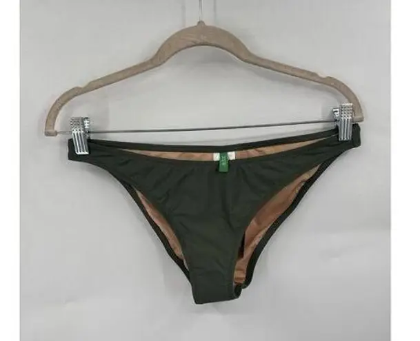 J. Crew Heritage 1989 High Leg Bikini Bottom Women M Green NEW Beach Coastal Size M