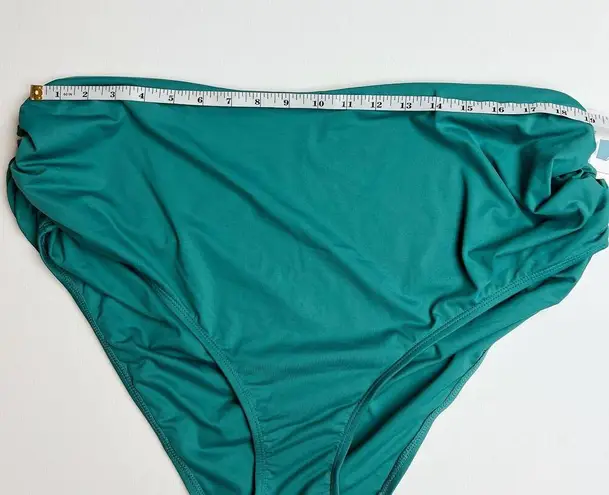 Anne cole NWT  Plus Size High-Waist Bikini Bottoms in Ocean Green Sz 24W Vacation