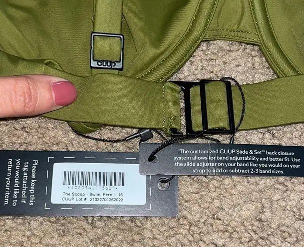 Cuup The Scoop Underwire Bikini Swim Top Fern 15 (38D / 40C / 42B) Size undefined