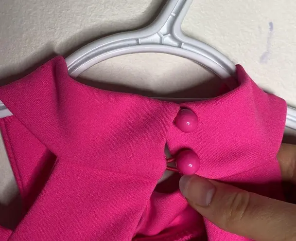 Missguided hot pink bodycon halter neck strappy club mini dress size 6