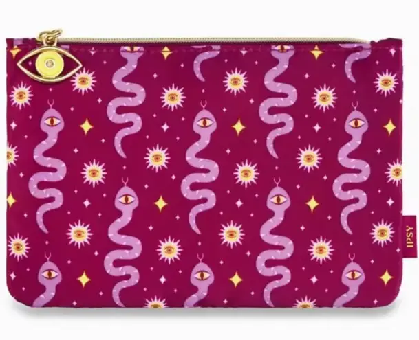 Ipsy Berry Evil Eye Glam Cosmetic Bag