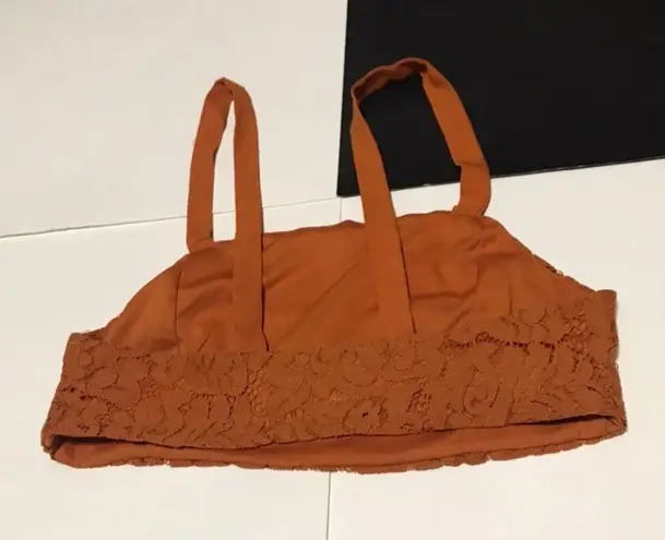 ZARA  Basic collection burnt orange crop top large