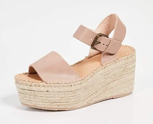 Soludos Platform Espadrille Nude Wedge Sandal Dove Gray