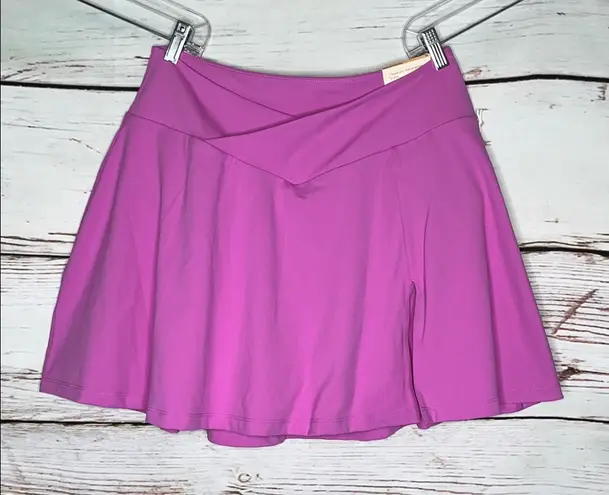 Blogilates NWT Sz 1X Bloom Purple Crisscross Front Slit Skort