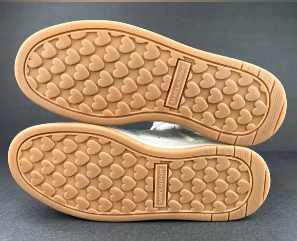 Saint Laurent SL 80 WOMEN SL/80 HIGH TOP LOGO YSL LEATHER SNEAKERS SIZE 39.5