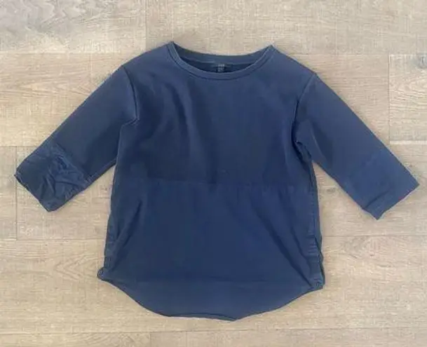 COS navy blue 3/4 sleeve pullover top
