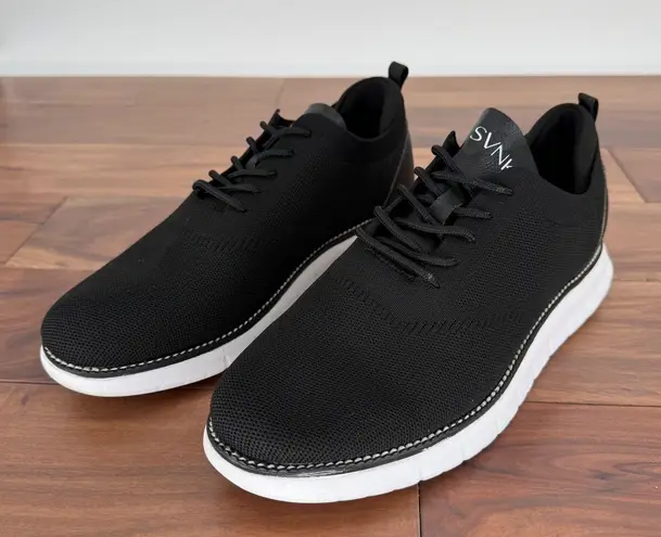 SVNKE Black Knit Sneakers Casual Comfort Walking Shoes Size 10.5