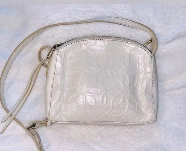 HOBO Leather Cream Crossbody Bag