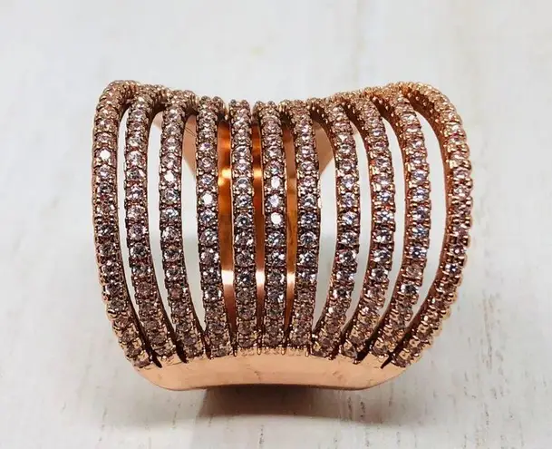 SWAROVSKI crystal* 18K GP cocktail rings size approx 7.5, NWOT