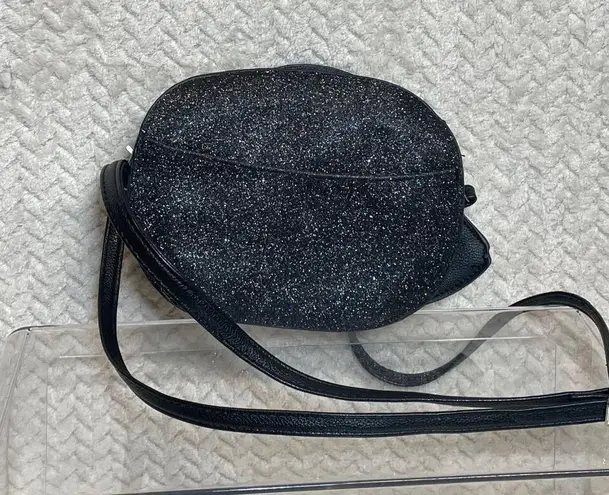 Sleepyville Critters UFO Alien Spaceship Crossbody Bag Purse Black Novelty