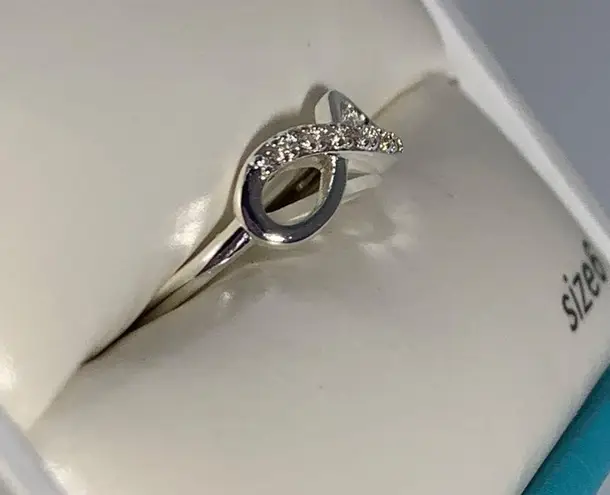 Infinity Symbol Simulated Diamond Silver Ring CZ Size 6