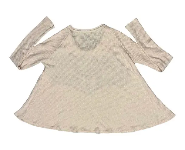 Free People We The Free XS Cream Thermal Knit Swing Top