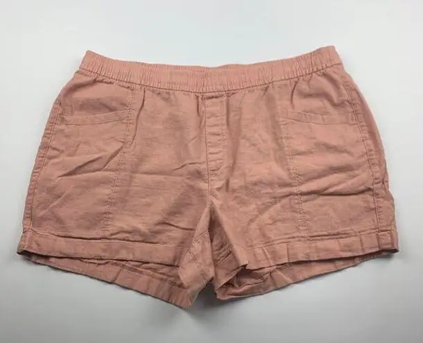 Old Navy  Coastal Plain Linen Blend High Rise Pull On Shorts L