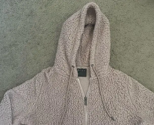 Marc New York (MNY) Teddy Bear Sherpa Faux Fur Zip-Up Hoodie Sweatshirt