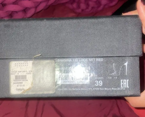 Alevi Milano Shanina 110 Look net red mules Size 9