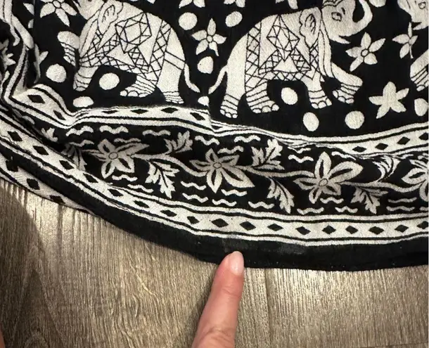 Ananda's Collection Indian Maxi Skirt Women Gypsy Hippie Retro Ethnic Size Small Black