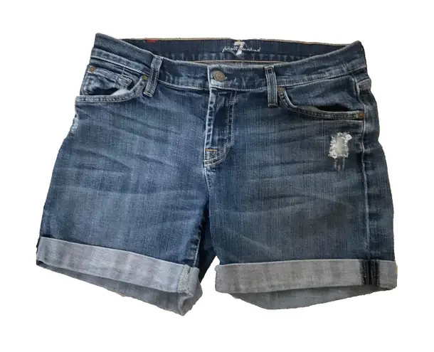7 For All Mankind  Women's Designer Jean Shorts Size 27 - Image 1