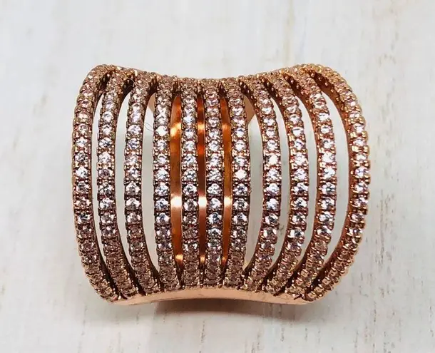 SWAROVSKI crystal* 18K GP cocktail rings size approx 7.5, NWOT